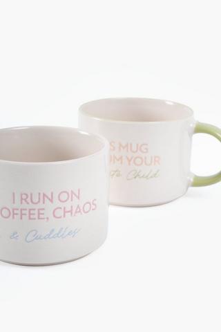 Assorted Pastel Script Mug, 320ml