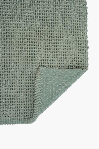 2 Piece Cotton Basket Weave Bath Mat Set