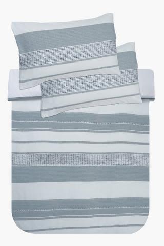 Soft Touch Jacquard Stitch Duvet Cover Set