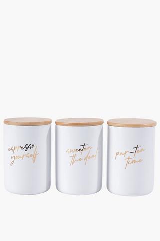 Set Of 3 Good Vibes Ceramic Set