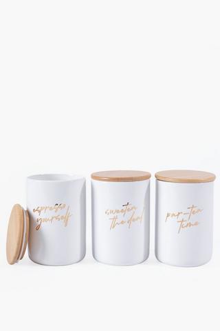 Set Of 3 Good Vibes Ceramic Set
