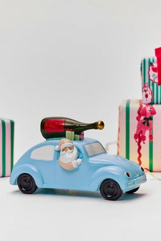 Party Santa Car Statue, 21x12cm