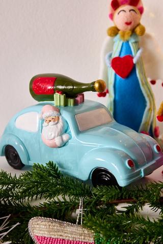 Party Santa Car Statue, 21x12cm