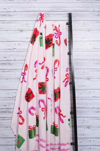 Christmas Bows Super Plush Blanket, 200x220cm