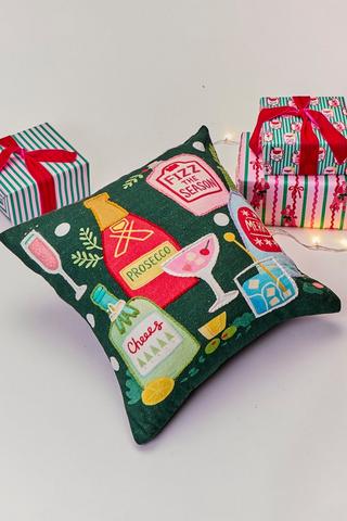 Christmas Textured Fizz Scatter Cushion, 50x50cm