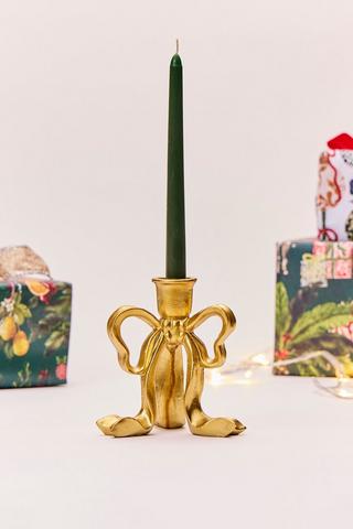 Christmas Bow Candle Holder, 13x15cm