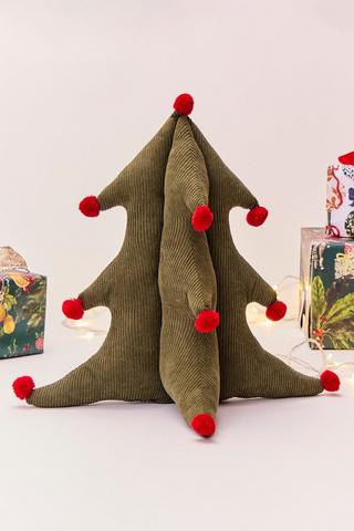 Christmas Cord Tree Shaped Scatter Cushion, 45cm