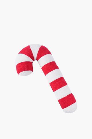 Christmas Candy Cane Shaped Scatter Cushion, 50cm