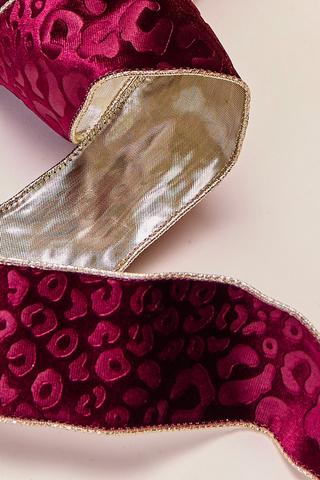 Chritsmas Velvet Leo Ribbon, 2m