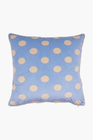 Velvet Polka Pipe Scatter Cushion, 50x50cm