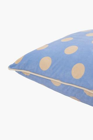 Velvet Polka Pipe Scatter Cushion, 50x50cm