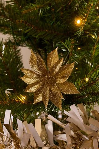 3 Pack Poinsetta Clip, 10cm