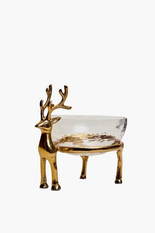 Small Christmas Reindeer Serving Bowl