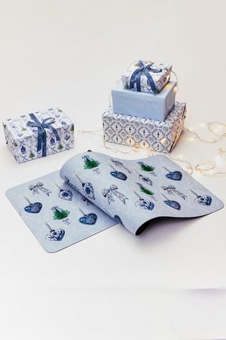 Christmas Delft Kitchen Mat. 40x120cm
