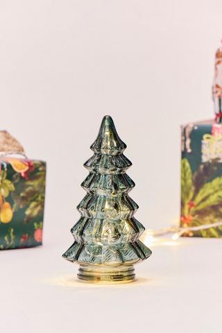 Led Glass Christmas Tree, 20cm