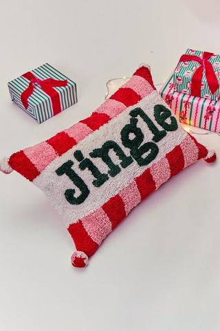 Christmas Textured Jingle Scatter Cushion, 40x60cm