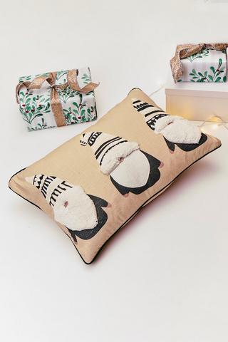 Christmas Textured Gnomes Scatter Cushion, 40x60cm