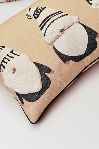 Christmas Textured Gnomes Scatter Cushion, 40x60cm