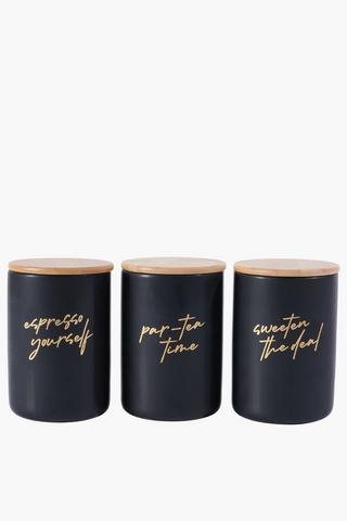 Set Of 3 Good Vibes Ceramic Set