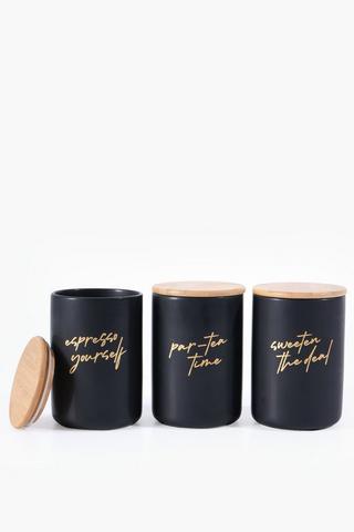 Set Of 3 Good Vibes Ceramic Set