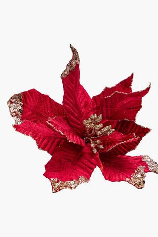 Poinsettia Clip, 10cm