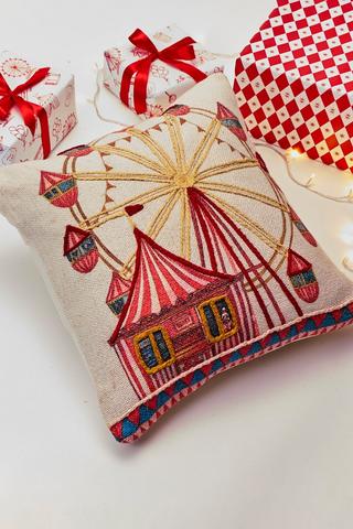 Christmas Textured Carnival Scatter Cushion, 50x50cm