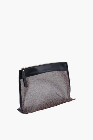 Leopard Mesh Cosmetic Bag