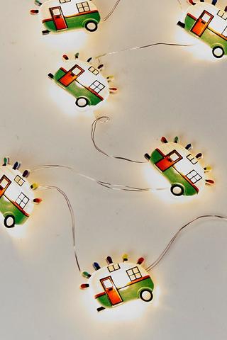 Christmas Caravans String Lights, 140cm