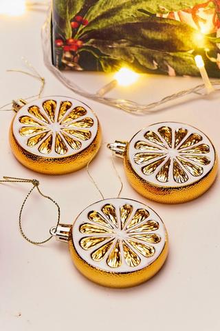 3 Pack Christmas Hanging Clementines, 7.5cm
