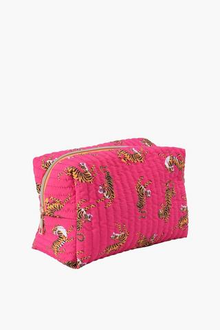 Quilted Tiger Cosmetic Case