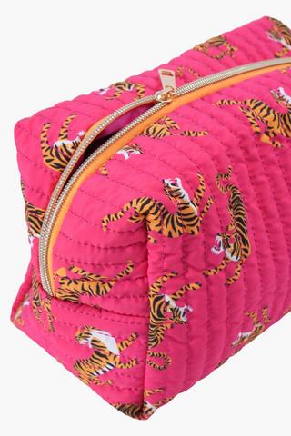 Quilted Tiger Cosmetic Case