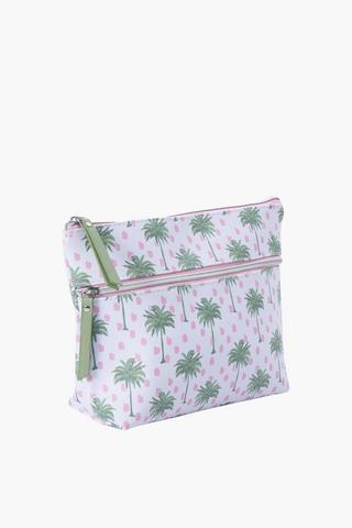 Double Zip Hot Tropics Cosmetics Organiser