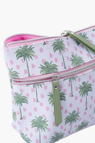 Double Zip Hot Tropics Cosmetics Organiser