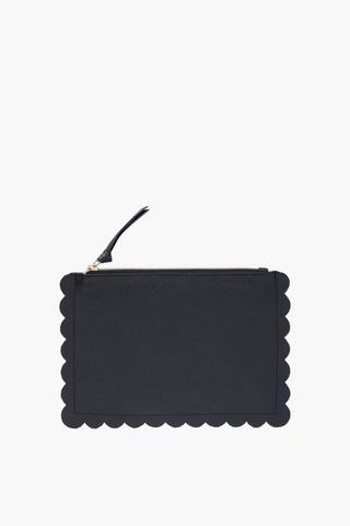 Leopard Scalloped Pouch
