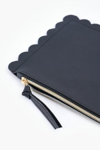 Leopard Scalloped Pouch