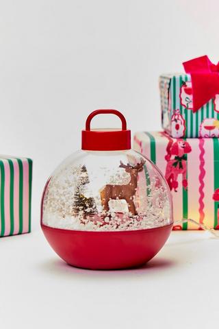 Reindeer Snow Globe, 15x17cm