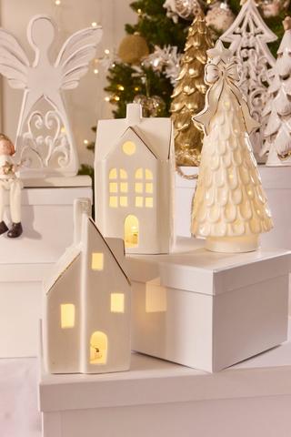 Christmas Led House Statue, 8x16cm