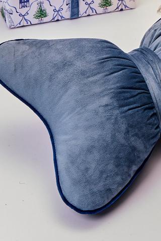 Velvet Bow Scatter Cushion, 30x50cm