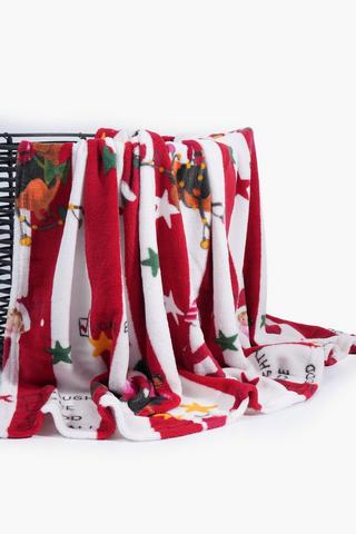 Christmas Santa Coral Blanket, 125x150cm