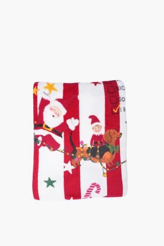 Christmas Santa Coral Blanket, 125x150cm