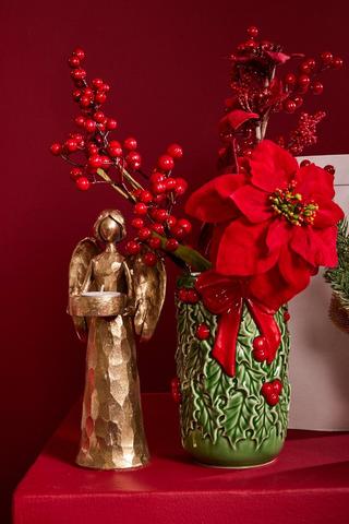 Christmas Berry Single Stem, 48.5cm