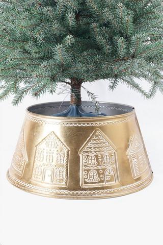 Metal House Christmas Tree Skirt, 56x25cm