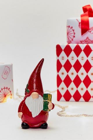 Santa Gnome Statue, 14cm