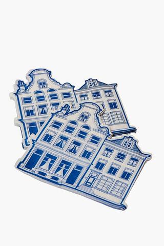 Festive Delft House Serviettes