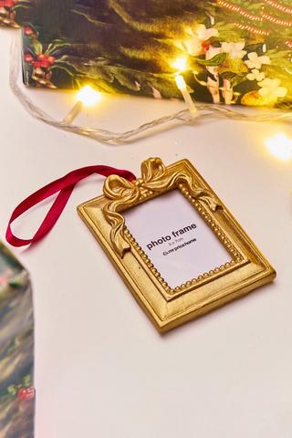 Christmas Hanging Bow Frame, 7x10cm