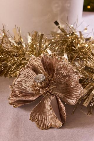 Christmas Velvet Flower Clip, 15cm
