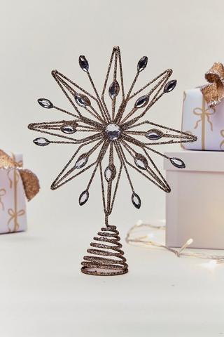 Gem Star Christmas Tree Topper, 20x28cm