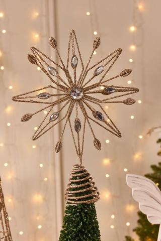 Gem Star Christmas Tree Topper, 20x28cm