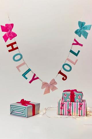 Christmas Holly Jolly Garland, 150cm