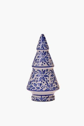 Delft Floral Christmas Tree, 21cm